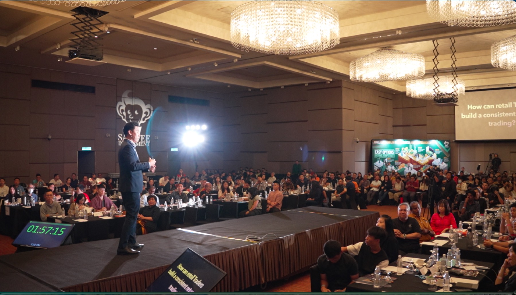 Hundreds of investors in the room at a live event