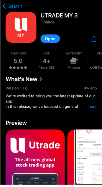 Install UTRADE MY 3