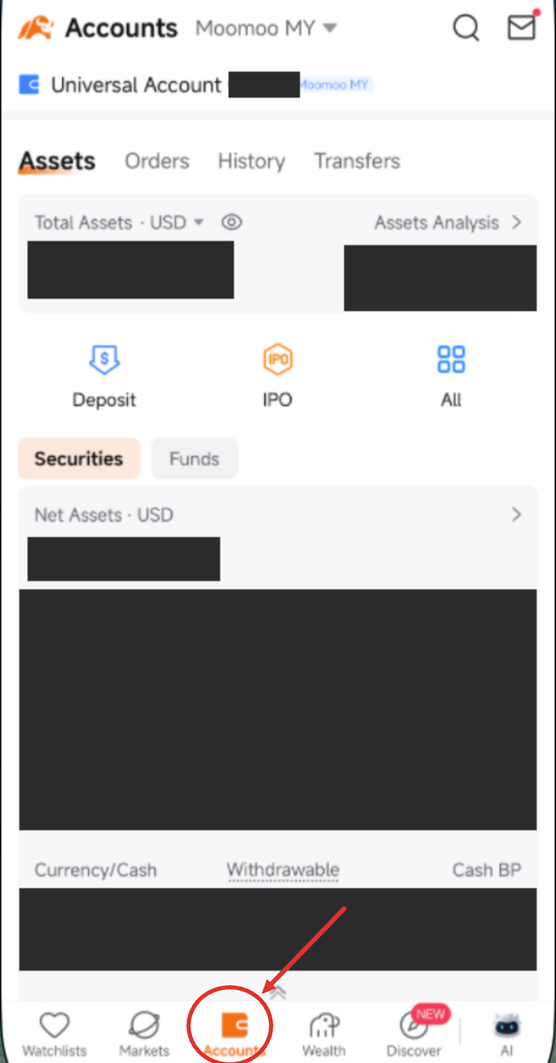 Navigate to Accounts