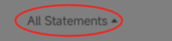 Close-up — the All Statements filter